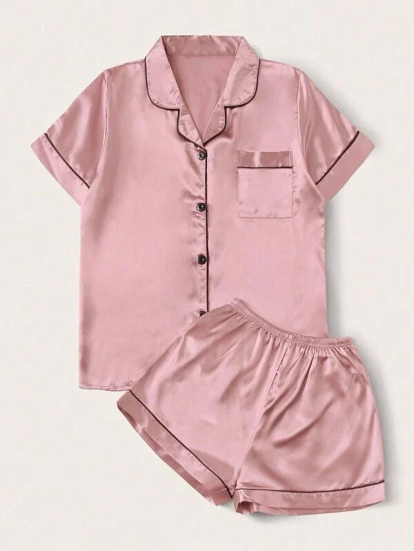 Satin Pyjamassæt til Kvinder – Elegant, Blødt og Tidløst - My Store