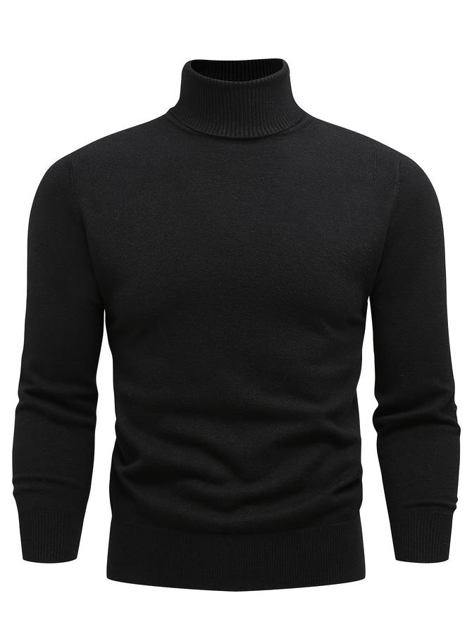 Casual Rullekrave Sweater til Mænd – Stilfuld og Varm - My Store