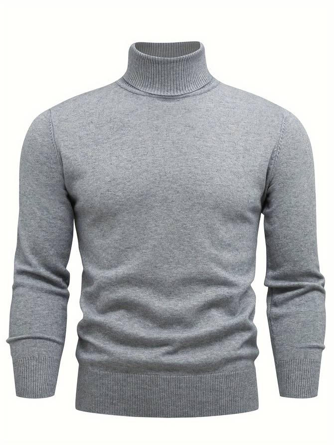 Casual Rullekrave Sweater til Mænd – Stilfuld og Varm - My Store