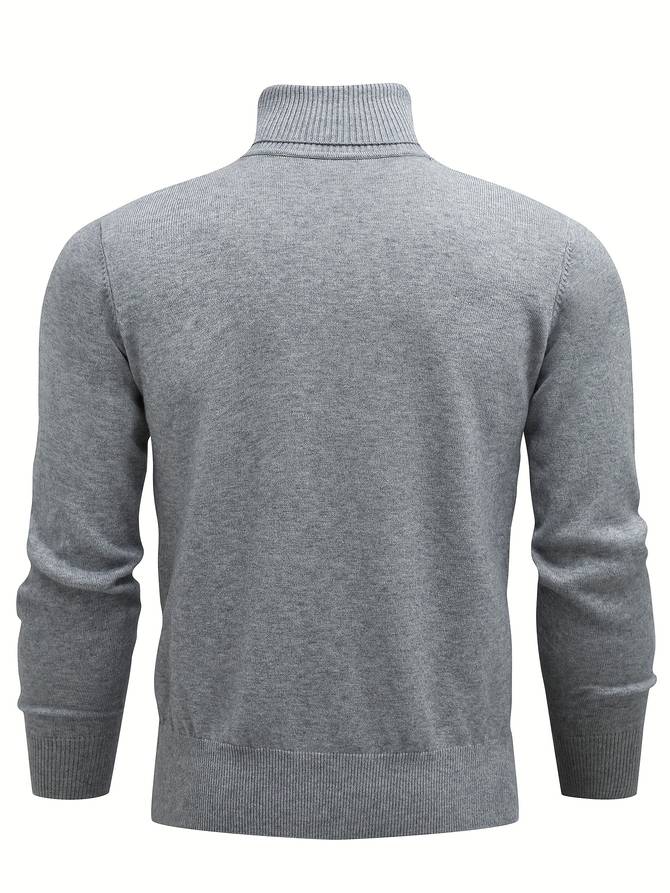 Casual Rullekrave Sweater til Mænd – Stilfuld og Varm - My Store