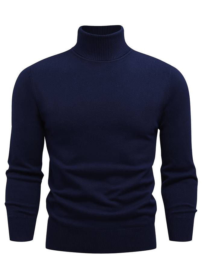 Casual Rullekrave Sweater til Mænd – Stilfuld og Varm - My Store